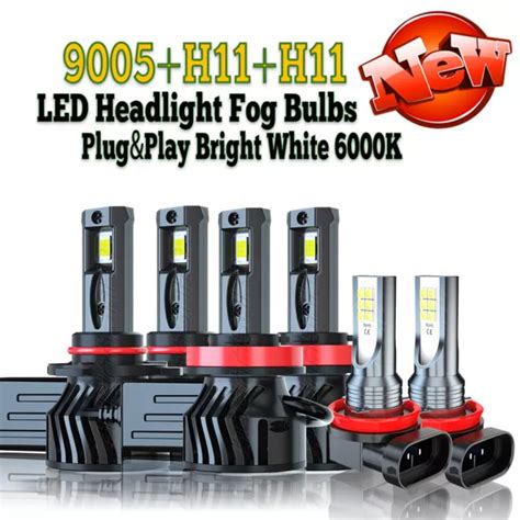 FOR TOYOTA CAMRY 2007 2014 LED Headlight Bulbs High Low Beam Fog