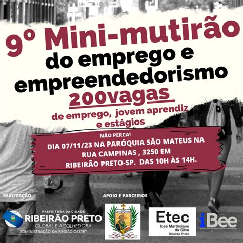 9º Mini Mutirão Do Emprego E Empreendedorismo