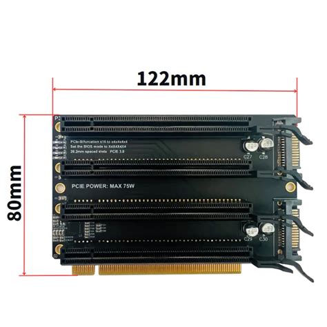 Carte Adaptateur Pcie Bifurcation X16 Vers X4 X 4x4 6 000 Cartes