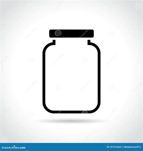 Jar Icon On White Background Stock Vector Illustration Of White