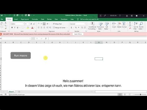 Excel Makros Aktivieren Youtube