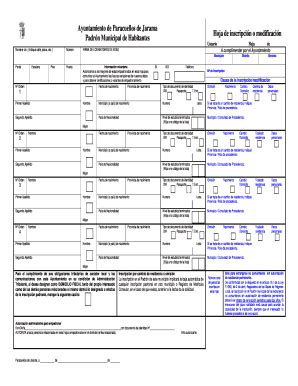 Fillable Online Formulario General De Inscipci N Y Modificaci N En El