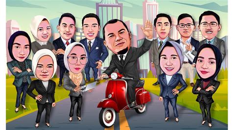 Ilustrasi Potraitkarikatur Dari Foto Kamu 1 Hari Jadi