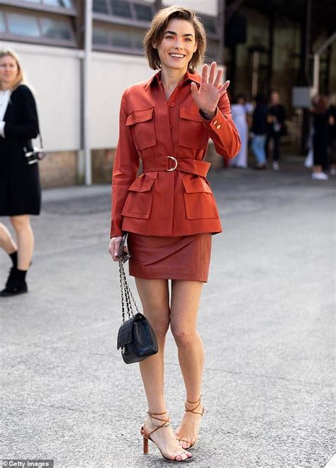 Red Hot Model Bambi Northwood Blyth Showed Off Her Trim Pins In A Military Style Jac