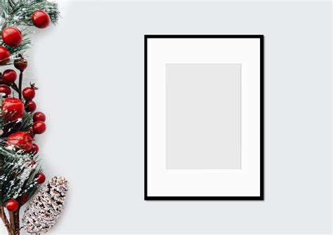 Frame Mockup 2571 Black Landscape Frame Christmas Frame Mockup