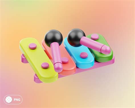 Premium Psd Xylophone Toy 3d Illustration