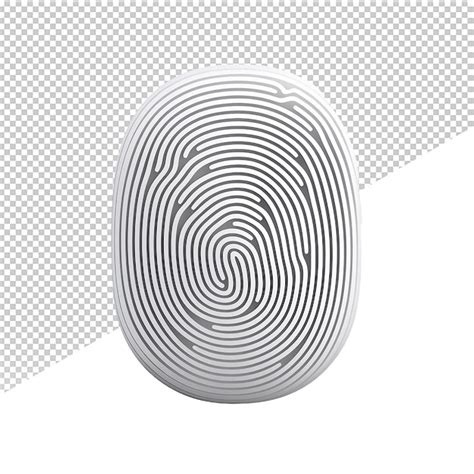 Premium PSD Psd Biometric Fingerprint On Transparent Background