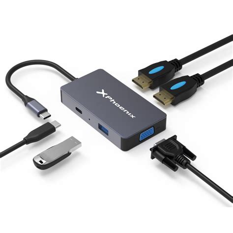 Phoenix Adaptador Hub USB C PD Multiportas 5 Em 1 PcComponentes Pt