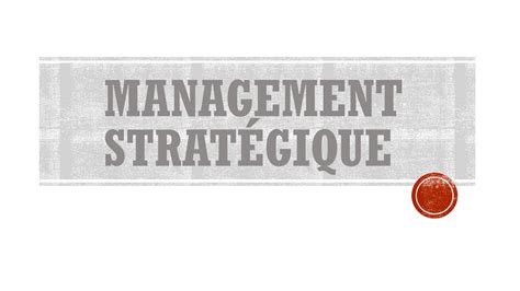 Solution Cours De Managemet Strategique Avec Des Exemples Et Tude De