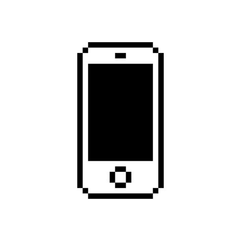 smartphone icon pixel art 17133653 Vector Art at Vecteezy