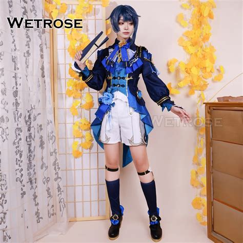 Wetrose Xingqiu New Year Outfit Skin Cosplay Costume Genshin