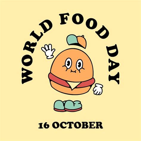 Premium Vector World Food Day Celebration Illustration With Cartoon