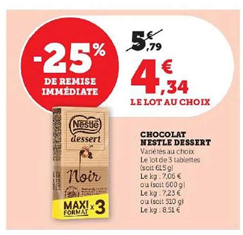 Promo Chocolat Nestl Dessert Chez Hyper U Icatalogue Fr