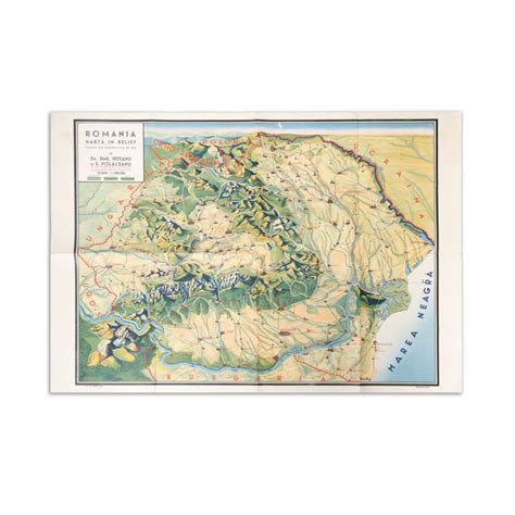 Harta României în Relief 1938