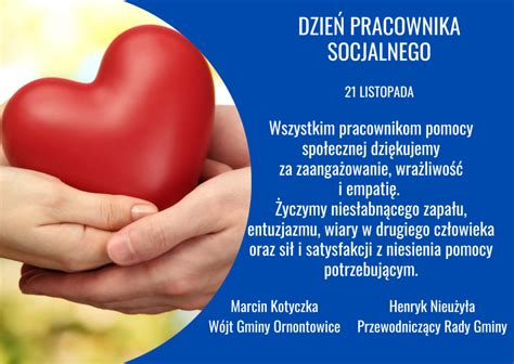 Dzie Pracownika Socjalnego Portal Gminy Ornontowice