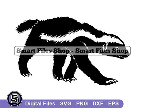 Honey Badger 2 Svg Honey Badger Svg Forest Creatures Svg Etsy