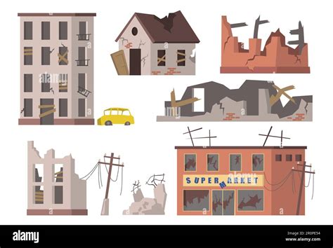 Abandoned Houses Set Stock Vector Image And Art Alamy