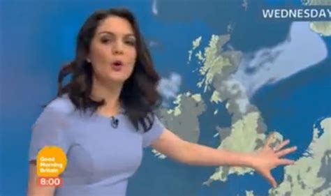 Good Morning Britains Laura Tobin Hosts With Brown Dress Stain Tv