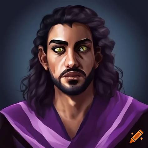 Portrait Of A Handsome Middle Eastern Man With Wavy Black Hair And Dark Green Eyes On Craiyon