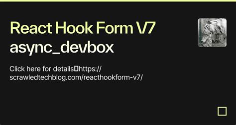 React Hook Form V7 Async Devbox Codesandbox