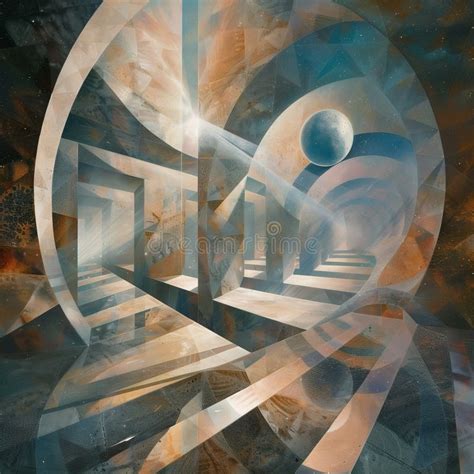 Ai Generated Illustration Of An Abstract Background Of Portals And