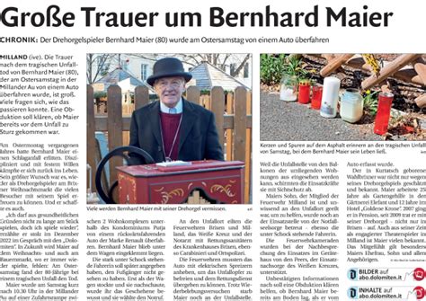 Traueranzeigen Von Bernhard Maier Trauer Bz