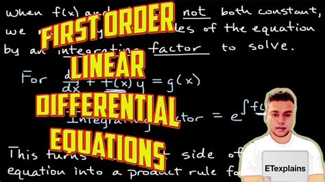 Solving Linear First Order Differential Equations 6 Differential