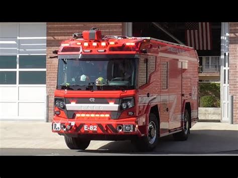 ELECTRIC FIRE ENGINE LAFD NEW Engine 82 Responding YouTube