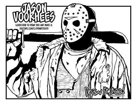 Jason Voorhees Coloring Pages at GetDrawings | Free download