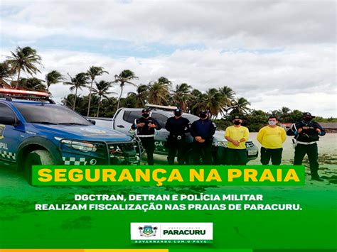 Dgctran Detran E Pol Cia Militar Realizam Fiscaliza O Das Praias De