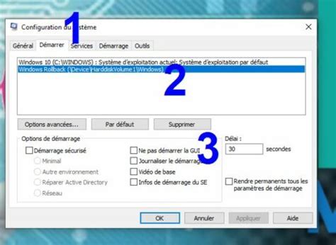 Windows 10 supprimer Windows Rollback au démarrage du PC malekal