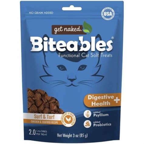 Get Naked Digestive Health Biteables Soft Cat Treats Surf And Turf