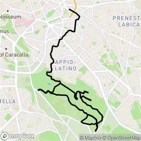 Roma Giro In Caffarella Mappa Percorso Ciclabile Bici Mountain Bike