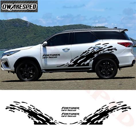 1set Splash Graphics Stickers For Toyota Fortuner Car Both Side Body