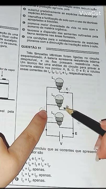 📓 Enem Eletricidade Corrente Elétrica Malha E Circuito Elétrico