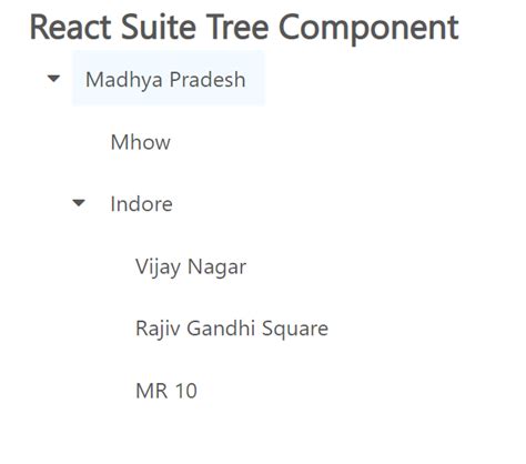 React Suite Tree Composant StackLima