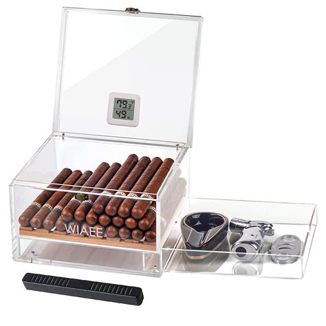 Buy WIAEE Humidor Cigar Box Acrylic Humidor Cigar Humidors With