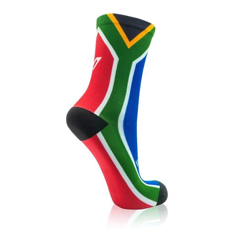 Versus South Africa Flag Active Crew Length Junior Socks By Versus