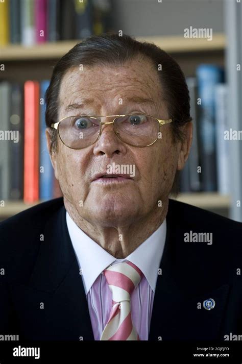 Britsh Actor And Goodwill Ambassador Of UNICEF Sir Roger Moore Promotes