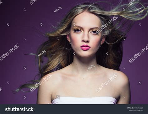 Beautiful Female Blonde Long Curly Hair Stock Photo Shutterstock