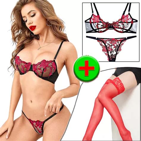 Conjunto De Lingerie Feminina Sexy Atraente Biqu Ni Babydoll