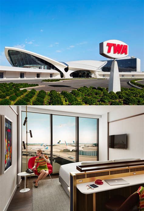 Inside The Twa Hotel Housed Inside A Former Airline Terminal That Opened At Jfk Airport In 1962