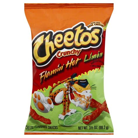 Cheetos Crunchy Flamin Hot Limon Cheese Flavored Snacks Oz Walmart