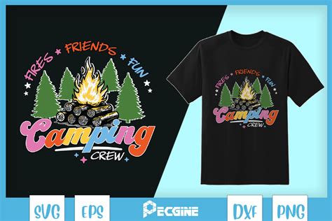 Fires Friends Fun Camping Crew Svg Graphic By Pecgine · Creative Fabrica