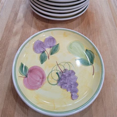 Caleca Dining Two Caleca Frutta Hand Painted Italian Salad Plates