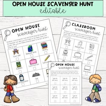 Open House Scavenger Hunt Editable By Katie Lynn Learning Tpt