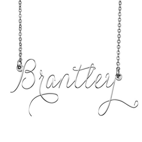 Brantley Name Necklace Custom Personalized Name Plate Jewelry for ...