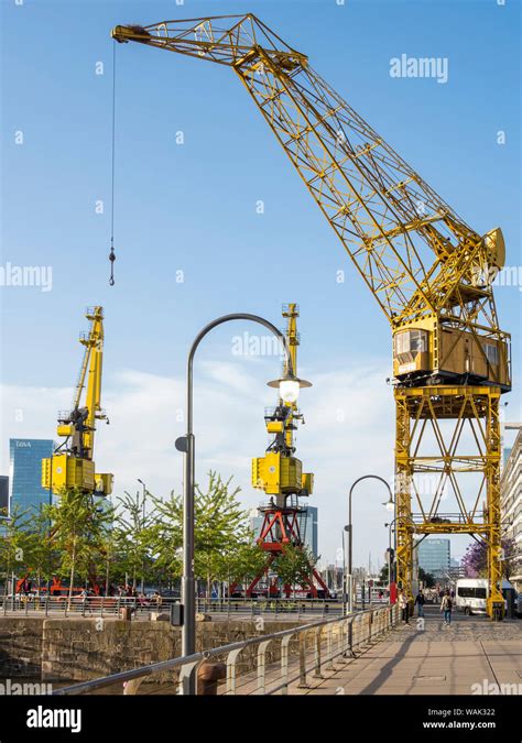 Old Cranes At The Old Docks Puerto Madero The Modern Living Quarter