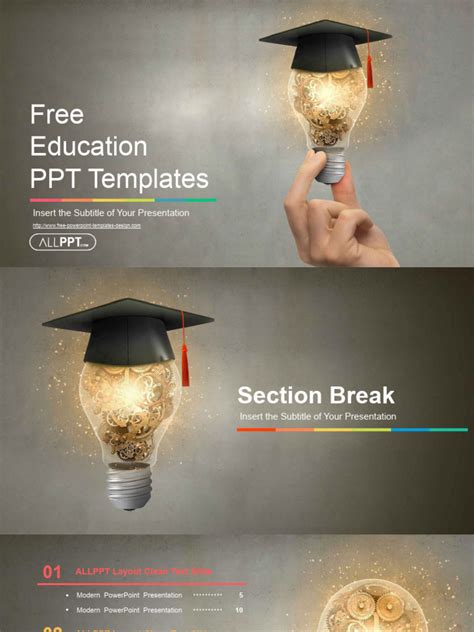 Ideas Light Bulb Powerpoint Templates Pdf Page Layout Infographics