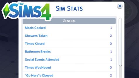 How To Find Sims Stats Track Your Sim Stats The Sims 4 YouTube